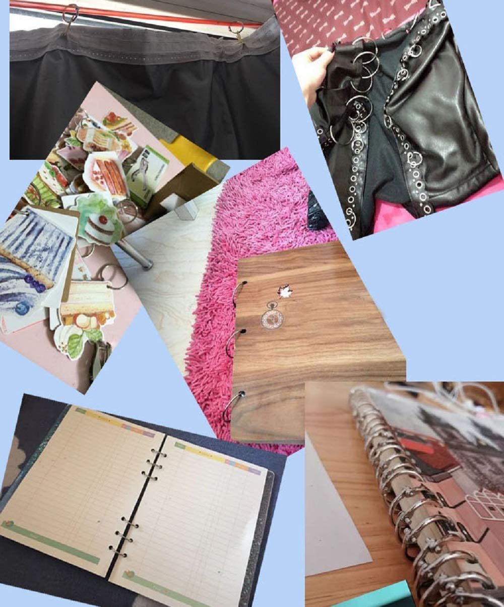 Loose Leaf Binder Rings 1-Inch (100 Pack) Office Book Rings, Nickel Plated Steel Binder Rings, Key Rings, Metal Book Rings, for School, Sliver - Image 5